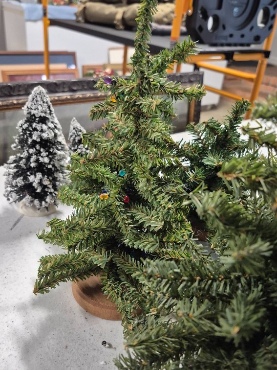 Tabletop Artificial Holiday Trees, Including Large Cypress