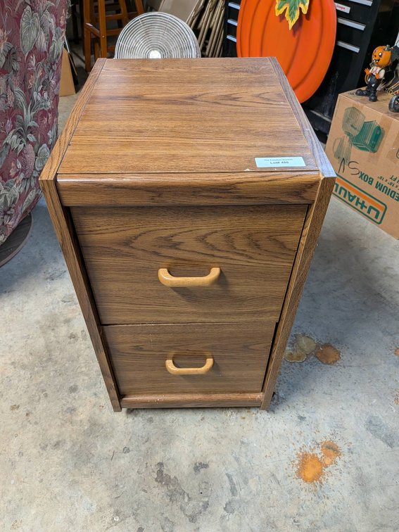Wooden 2-Drawer Mobile Filing Cabinet, 15"x19"x26"