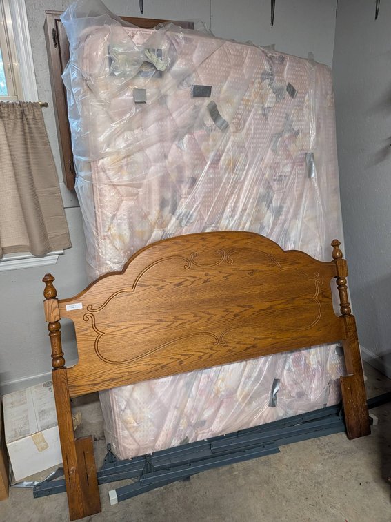 Wooden Headboard with Carved Detailing