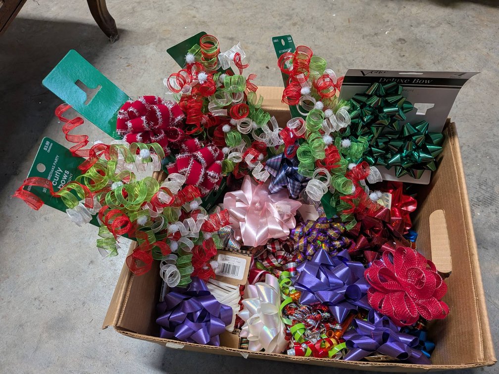 Large Assortment of Gift Bows in Various Colors and Designs