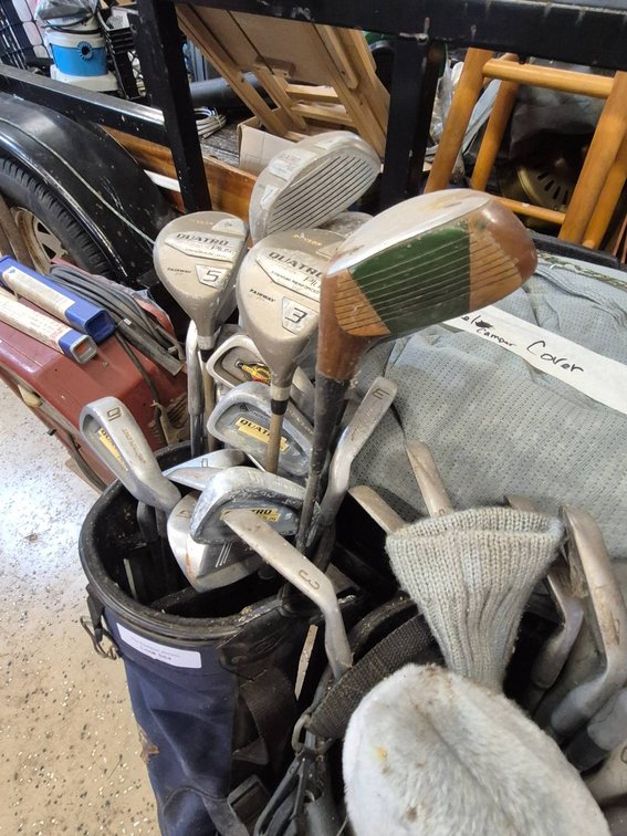 Two Sets of Golf Clubs: Right-Handed and Left-Handed