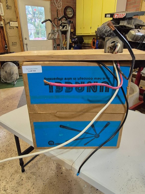 Wood-Mounted Cable Dispenser with Coaxial Cable Box