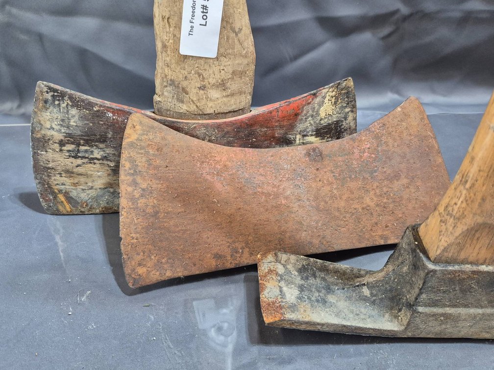 Vintage Ax Heads and Wood Handled Tools