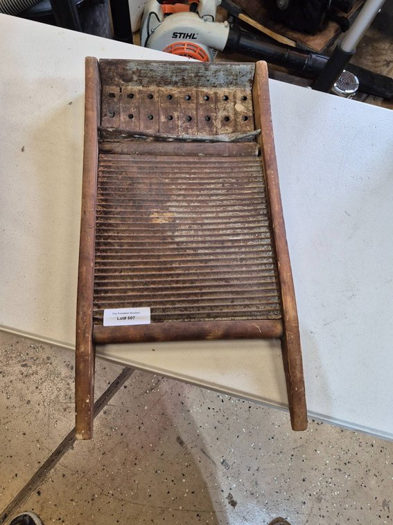 Our Own Wooden and Metal Vintage Washboard
