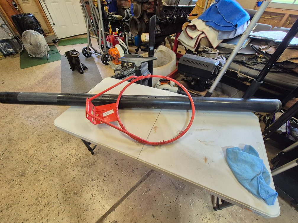 Basketball Rim with Mounting Bracket and Pole
