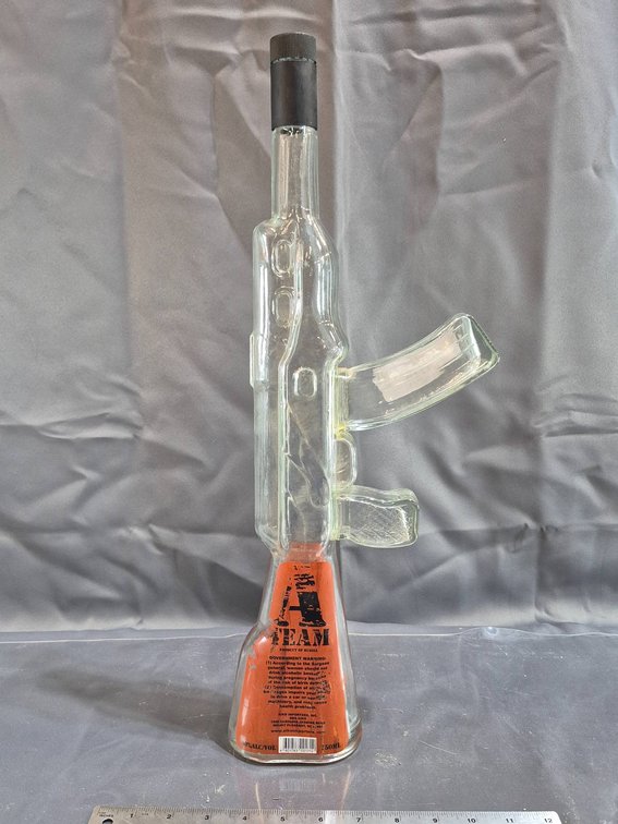 AK-47 Vodka Bottle Shaped as Rifle, 750ml, Empty