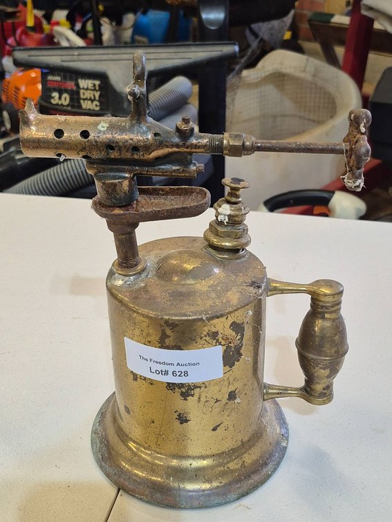 Brass Blowlamp by Max Sievert, Stockholm, Lot #628