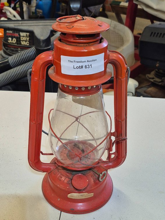 Vintage Red Dietz Kerosene Lantern