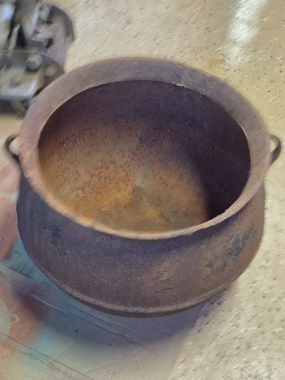 Rustic Cast Iron Kettle with Trivet Feet