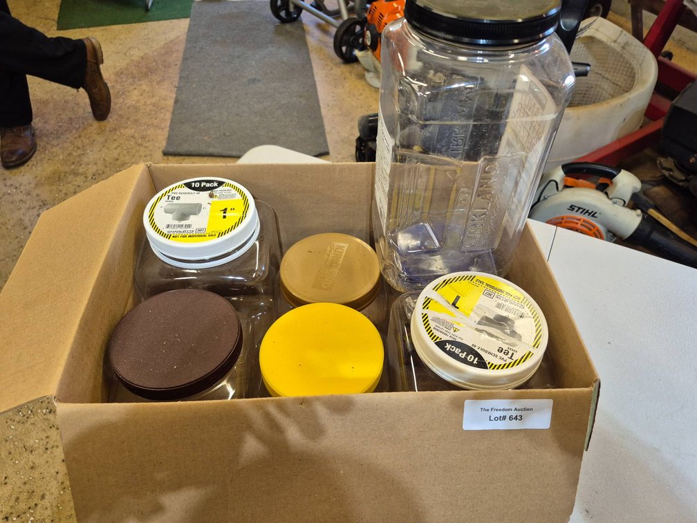 Plastic Storage Jars with Assorted Lids