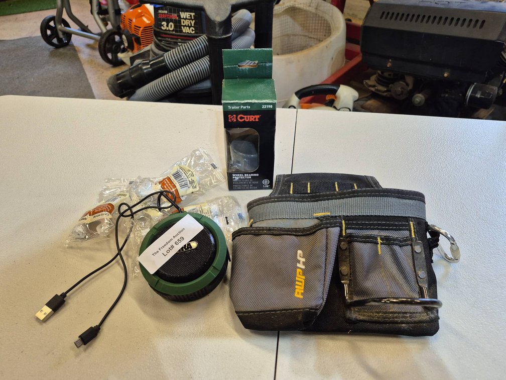 Tools, Trailer Part, and Speaker Lot