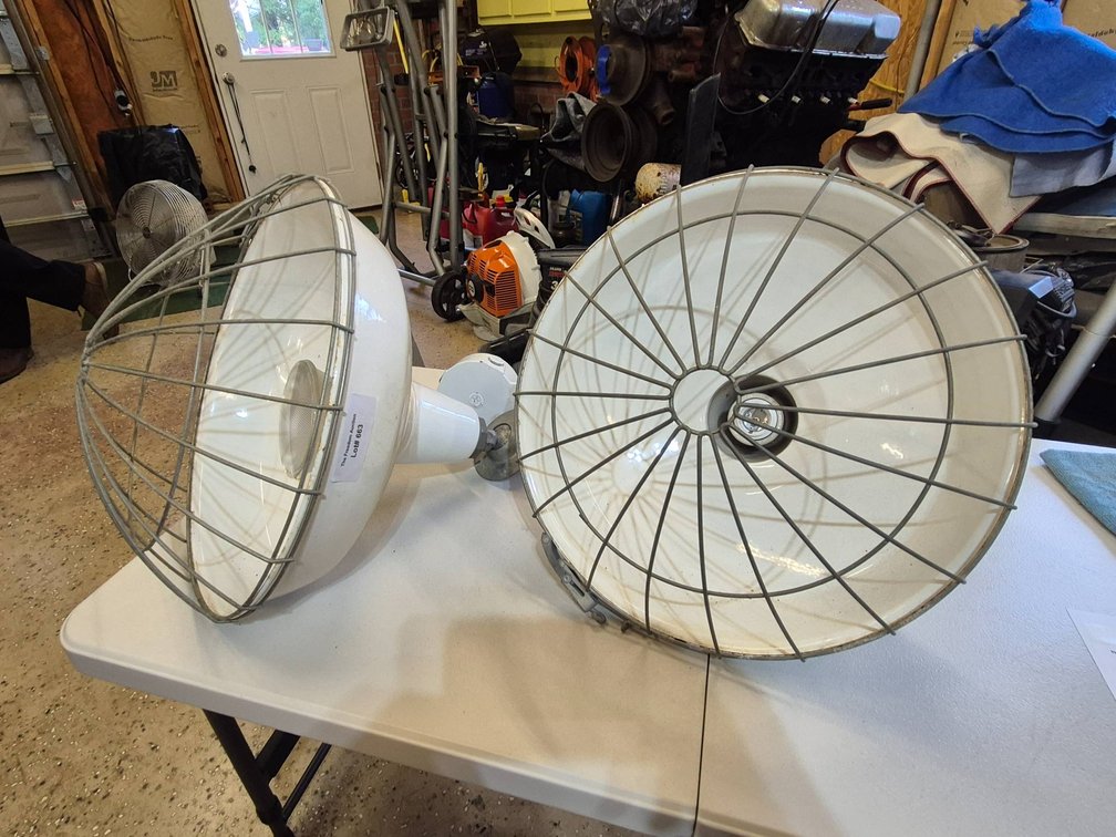 Metal Cage Industrial Lights Adapted for Standard Bulbs