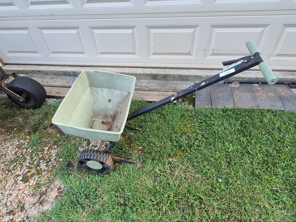 Manual Fertilizer Spreader With Adjustable Handle
