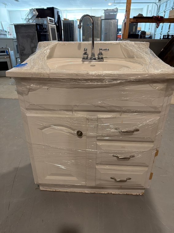 White Single Vanity
