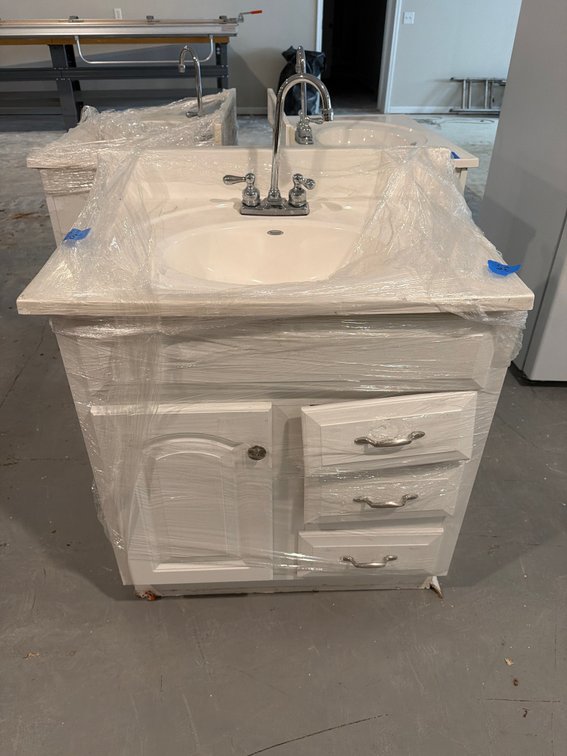 White single vanity