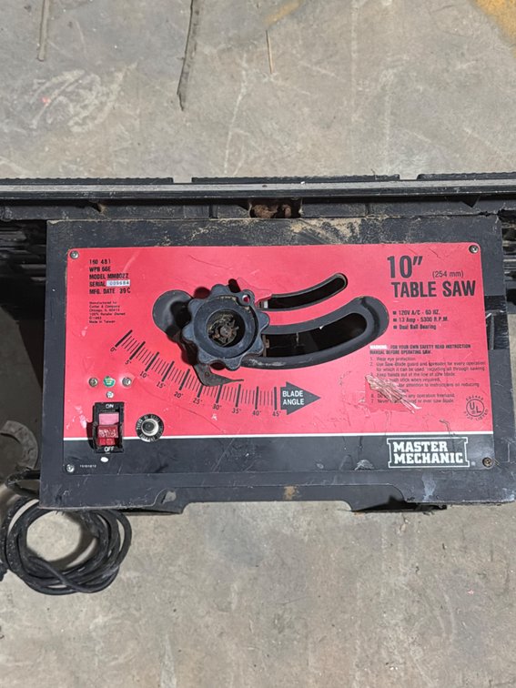 Master Mechanic 10 inch Table Saw
