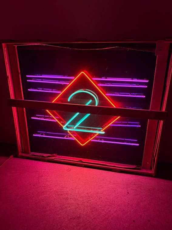 Neon Wall Art  5'X4' Tri-Colored Sign With Numeric Number 2