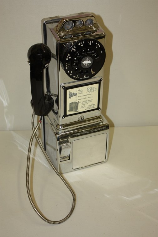 Western Electric Company Inc. Three-Slot Rotary Payphone, Restored