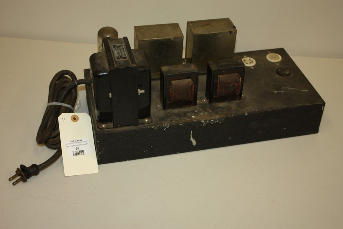 Vintage Homebrew Tube Amplifier Chassis With Thordarson Transformers