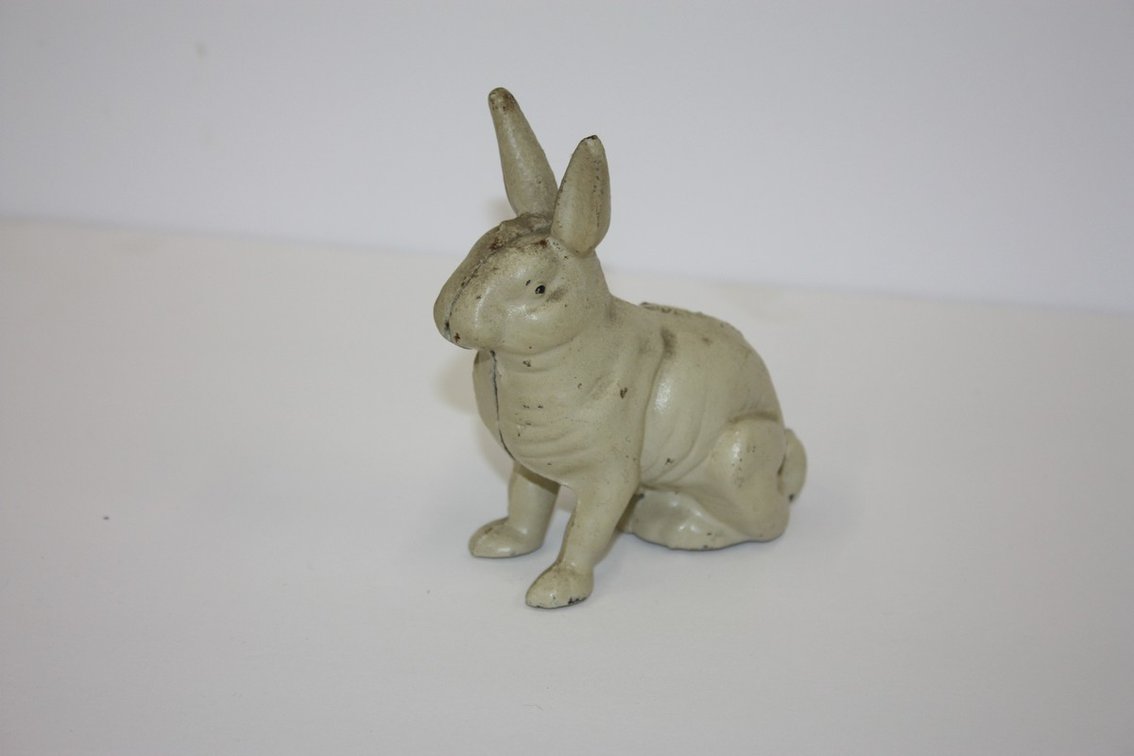Vintage Cast-Iron Rabbit Coin Bank