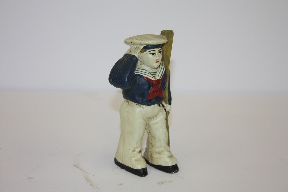 Vintage Cast-Iron Sailor Man, Reproduction