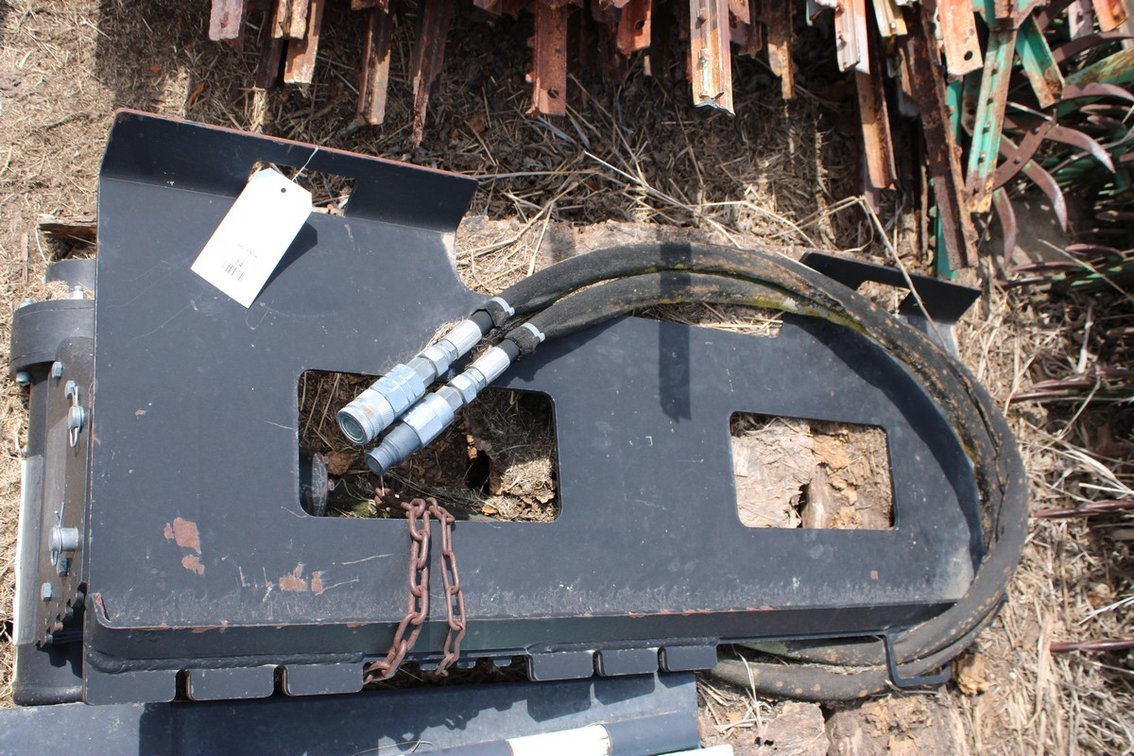 Quick Attach Post Driver Attachment with Hydraulics