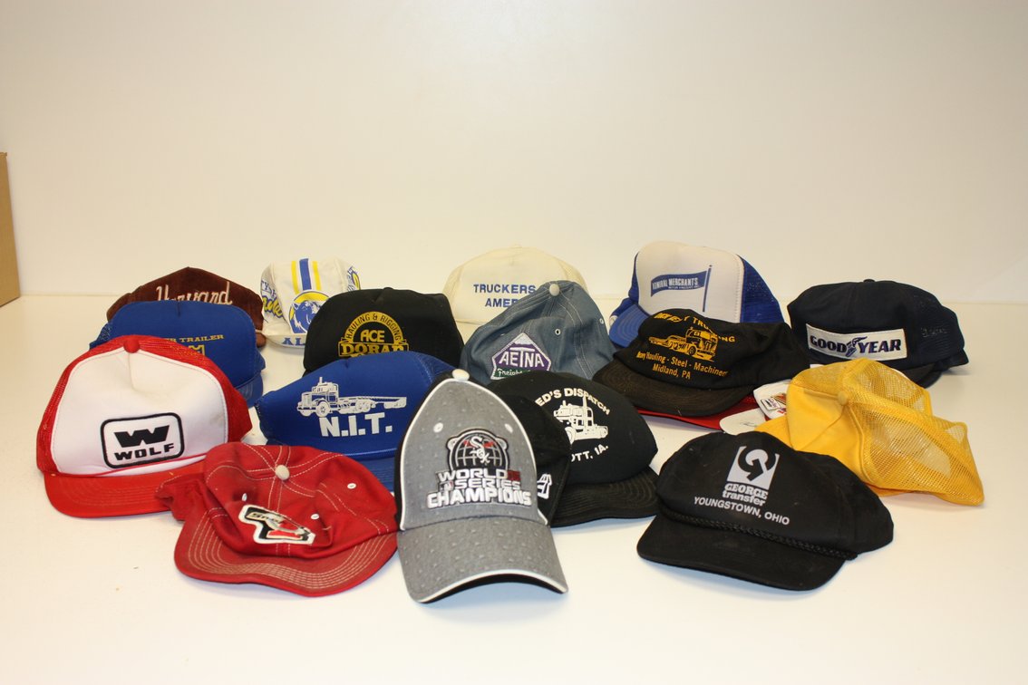 LARGE LOT OF 15+ VINTAGE SNAPBACK TRUCKER HATS, THERMO, KING, GOODYEAR, AND MORE!