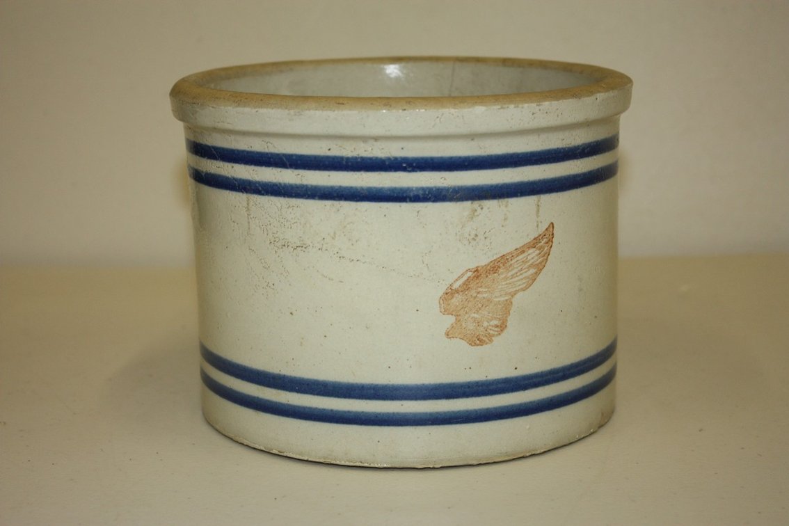 Vintage Red Wing Pantry Crock Stoneware 6in Tall