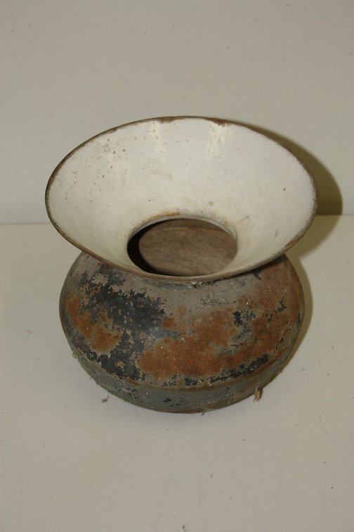 Vintage Enamel Wear Spittoon 7 Inch for Chewing Tobacco
