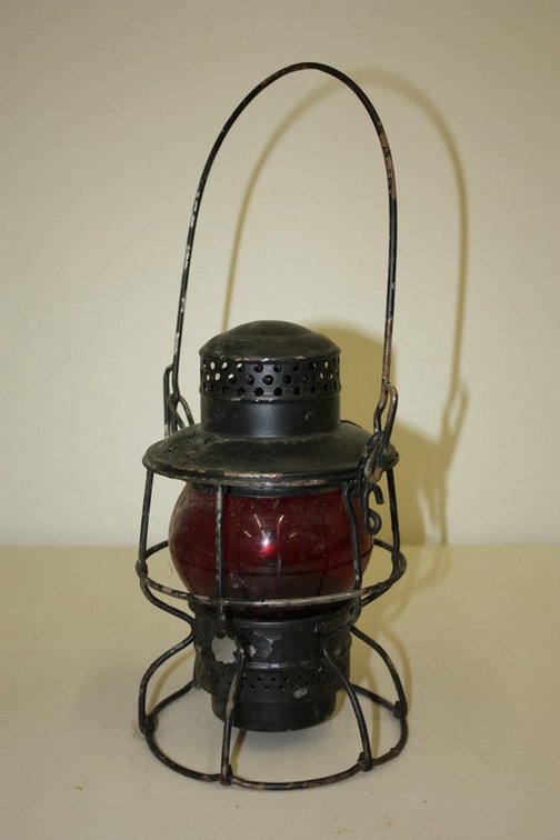Vintage Adlake Kerosene G.B. & W R.R Railroad Lantern