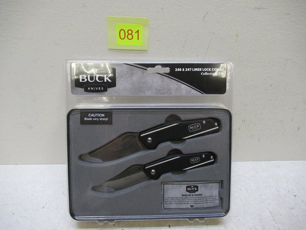 Image for Buck Collectible Tin With 2 Folding Knives