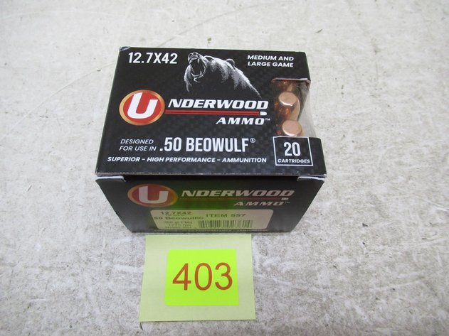 Image for Underwood 50 Beowulf Ammo