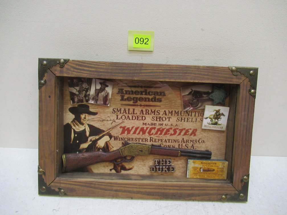 Winchester John Wayne Collectible Shadow Box