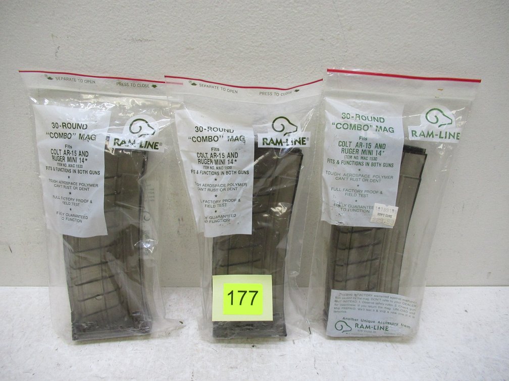 3 Vintage 30rd Combo Mags AR15/Mini 14