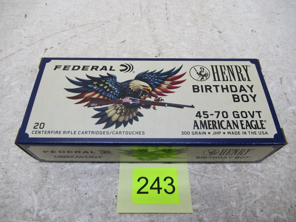 Federal Henry Birthday Boy 45-70 Govt Ammo