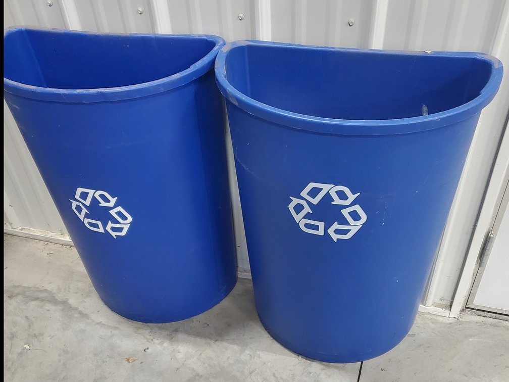 Lot 71: Plastic recycle/trash bins
