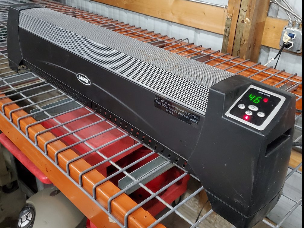 Lot 24: Space heater and tower fan