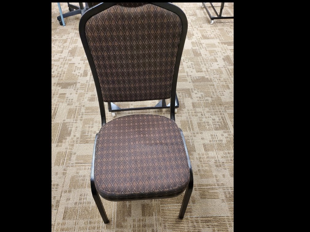 Lot 96: Chairs with storage cart