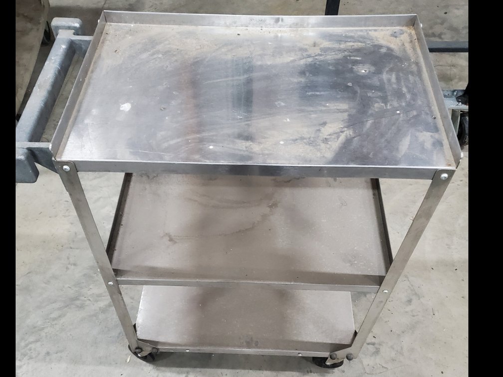 Lot 40: Stainless 3 level cart