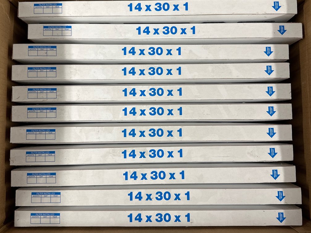 Lot 23: 11-Pack 14x30x1 Furnace Air Filter