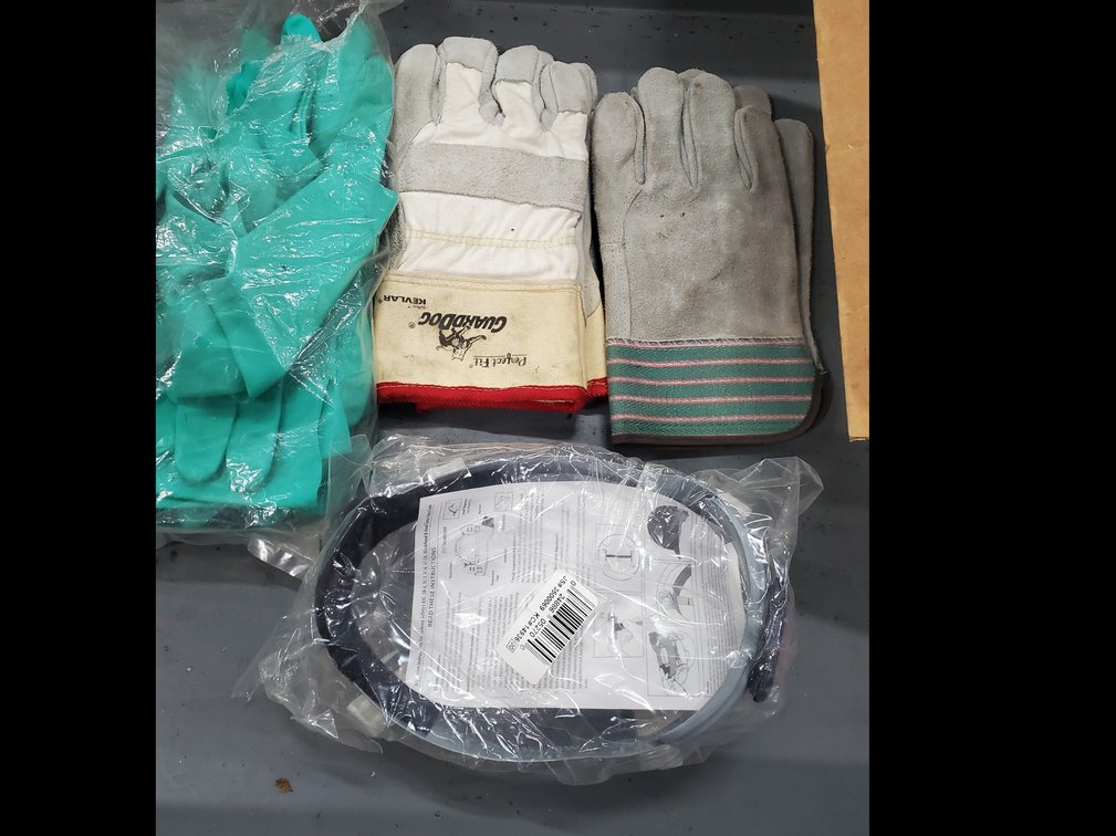 Lot 39: Gloves and headgear