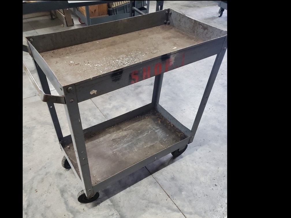 Lot 62: Metal shop cart