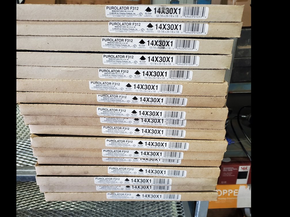 Lot 76: Air/furnace 14x30x1 filters