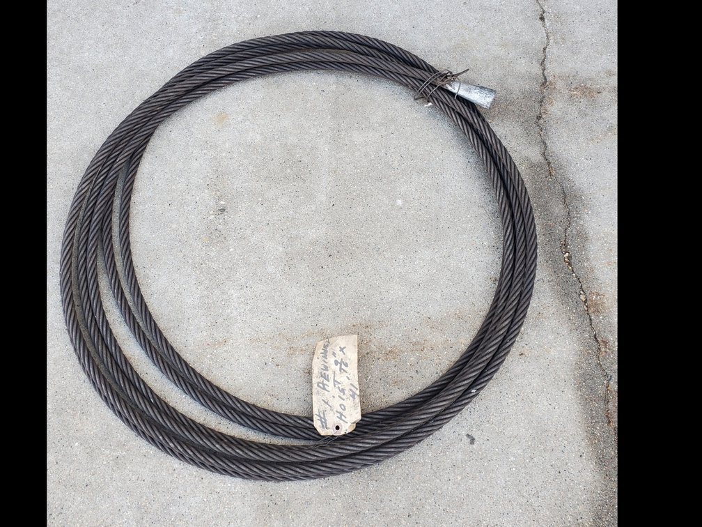 Lot 77: 9/16 by 41ft cable