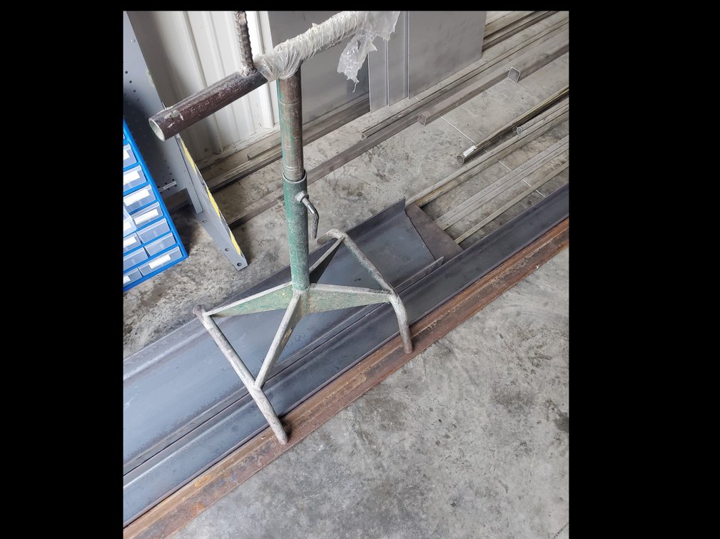 Lot 111: Metal stand & channel iron