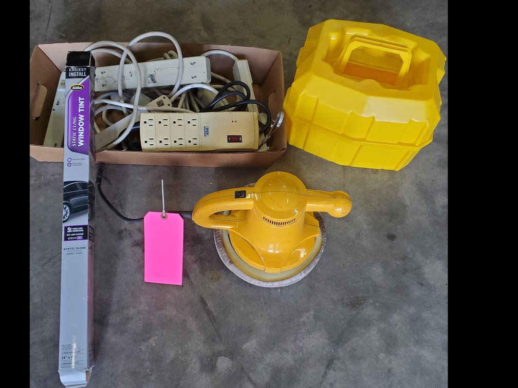 Lot 84: Buffer,bottle carrier,window tint and power strips