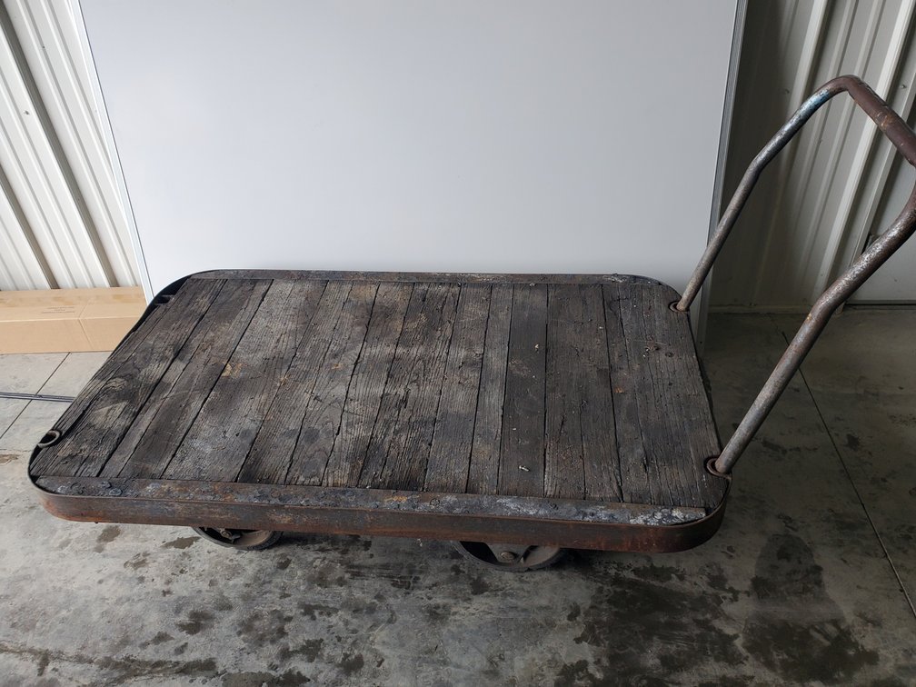 Lot 25: Vintage warehouse cart