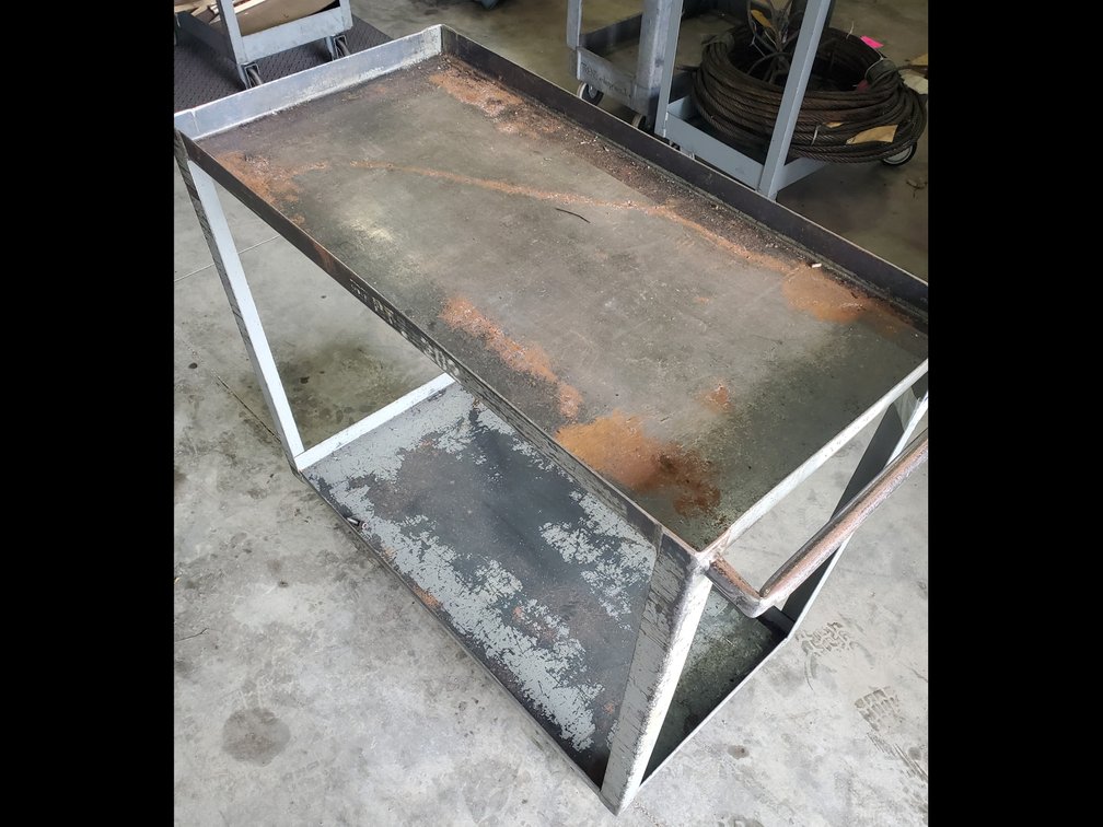 Lot 29: Rolling metal cart