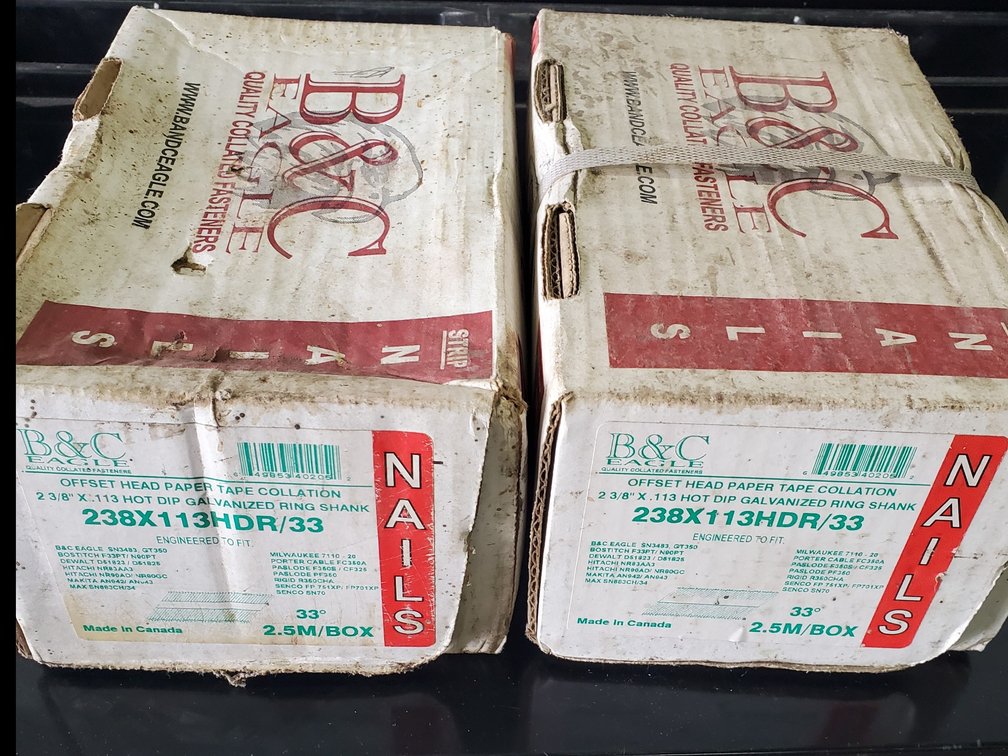 Lot 9: Full boxes of nails