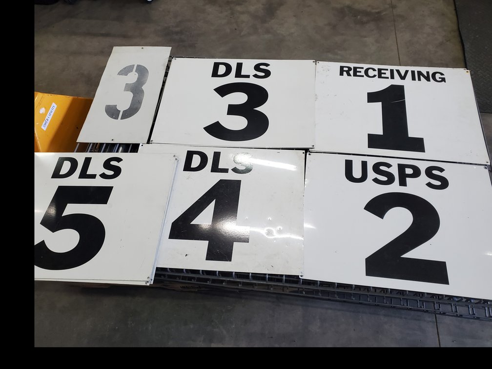Lot 23: Lot of number signs